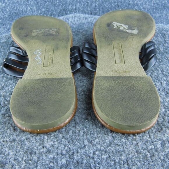 Montego Bay Club Women Flip Flop Sandal Shoes Size 7 Medium Black Synthetic - Picture 8 of 9